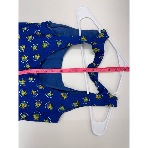 Lanz of Salzburg Womens Dress Size Unknown Blue Midi Floral Vintage Open Back - Picture 7 of 8